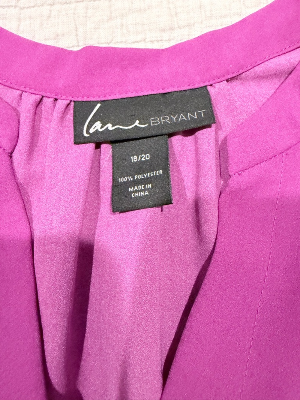 Lane Bryant Magenta Sleeveless Drawstring Waist Floral Hem Dress 18/20 - Picture 3 of 6